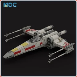 Military Series Red 5 Lukesed T-65 wing Starfighter Fighter Bricks Moc Build Blocks DIY Model Education Toys Birthday Gifts