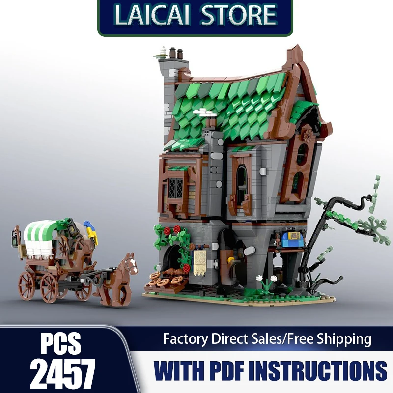 

Medieval Castle Model Moc Building Bricks Modular Olde Fantasy Bakery Model Technology Blocks Christmas Toy Construction Gifts