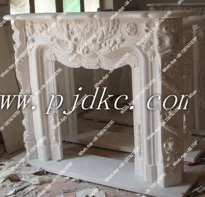 

Flower and grass fireplace, white marble, marble, European fireplace, Quyang stone carving, mantel