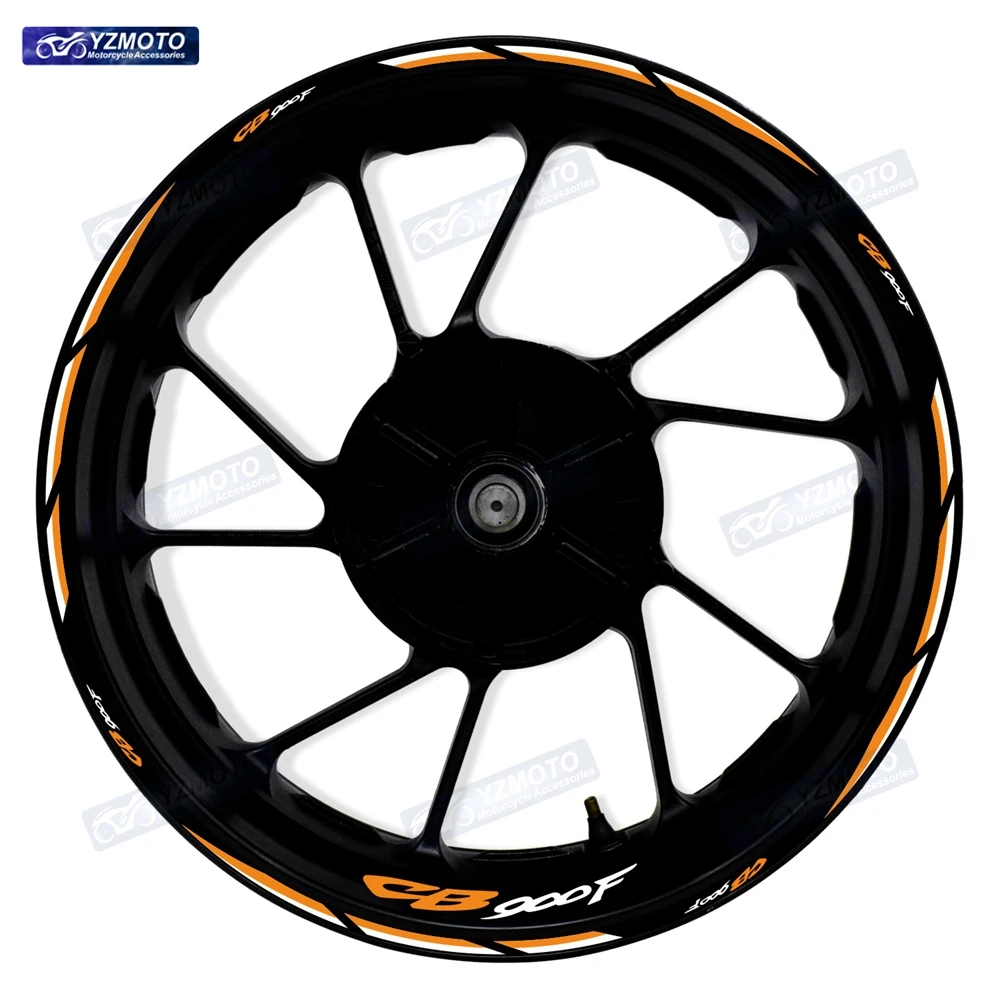 For Honda CB900F CB 900F Motorcycle 17 Inch Front And Rear Wheel Sticker Hub Decal Modified Reflective Decorative Rim Stickers 6
