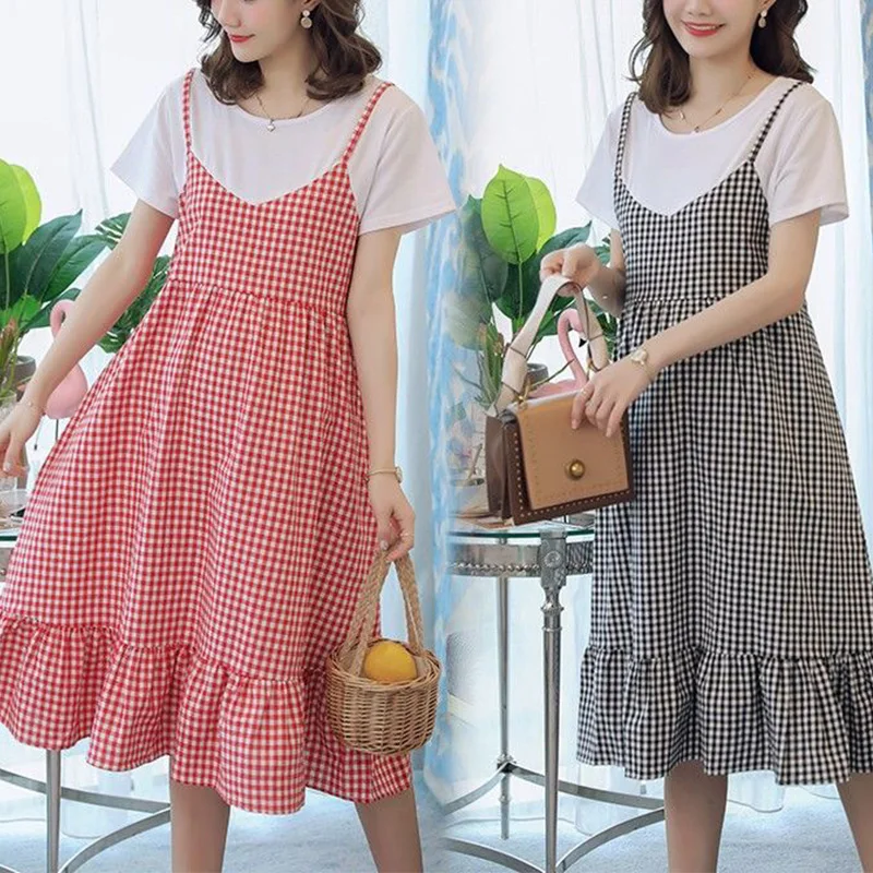 

Female Maternity Dresses Summer Clothes For Pregnant Women 2023 New Loose Gentle Pregnancy Vestidos Short Sleeve Plus Size Dress