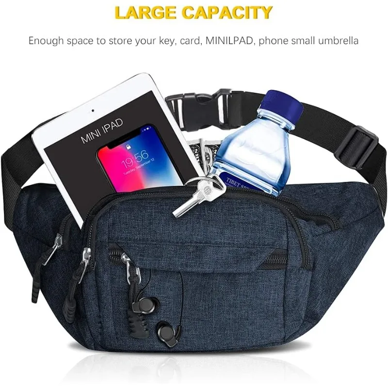 Hüfttasche, wasserdichte Taschen, Laufgürteltasche für Herren und Damen, verstellbarer Gürtel, Hüfttaschen für Outdoor-Aktivitäten, Sport, Wandern, Reisen. – Detail 4