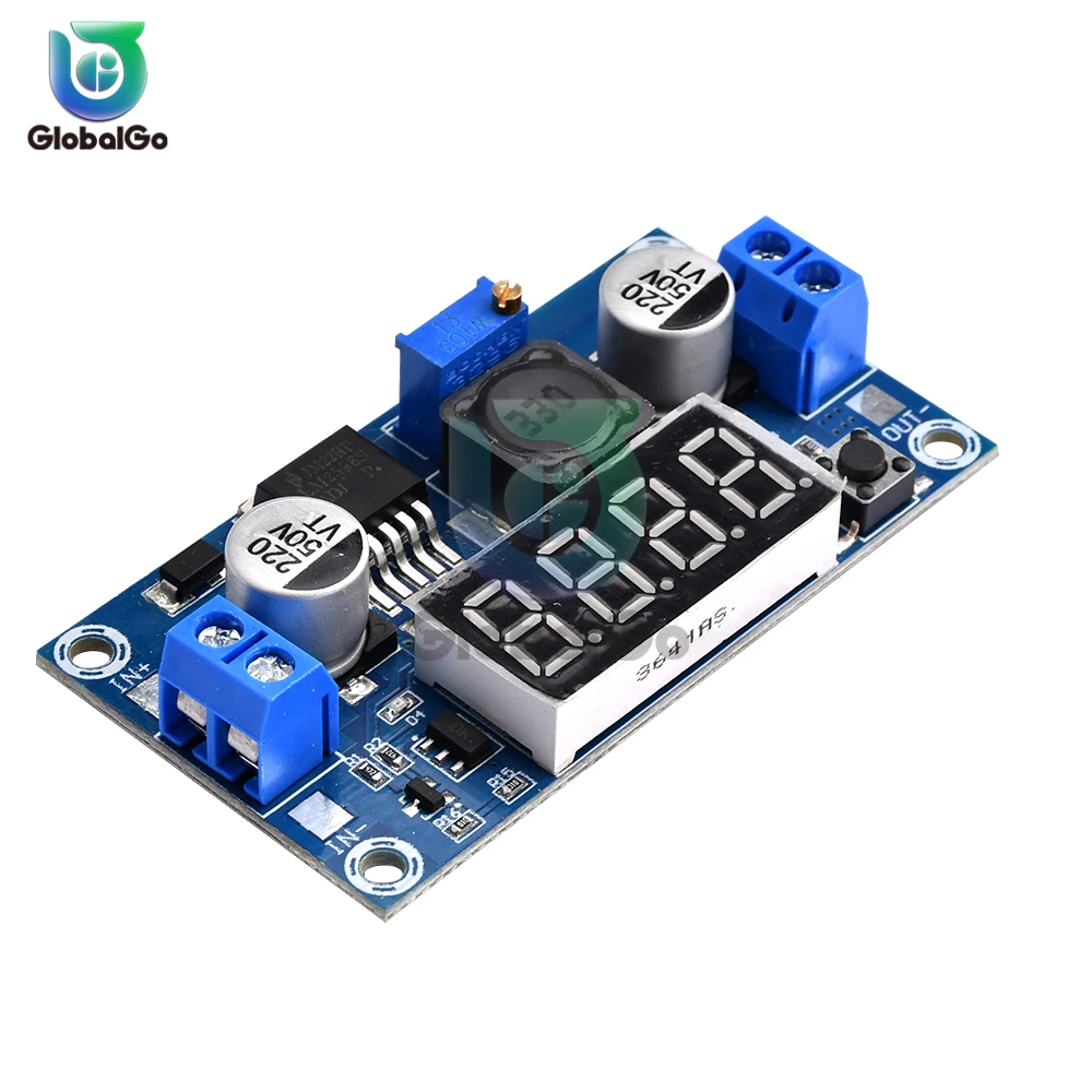 Modulo di alimentazione step-down DC-DC LM2596S Regolabile 3A Modulo Step-down con display digitale a LED con corrente di tensione