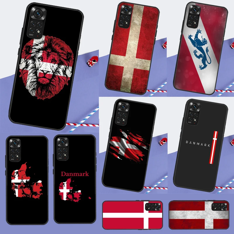 Denmark Flag Case For Xiaomi Redmi Note 12 11 10 8 9 Pro 9S 10S 11S 12S Redmi 12C 10C 9C 10A Back Cover