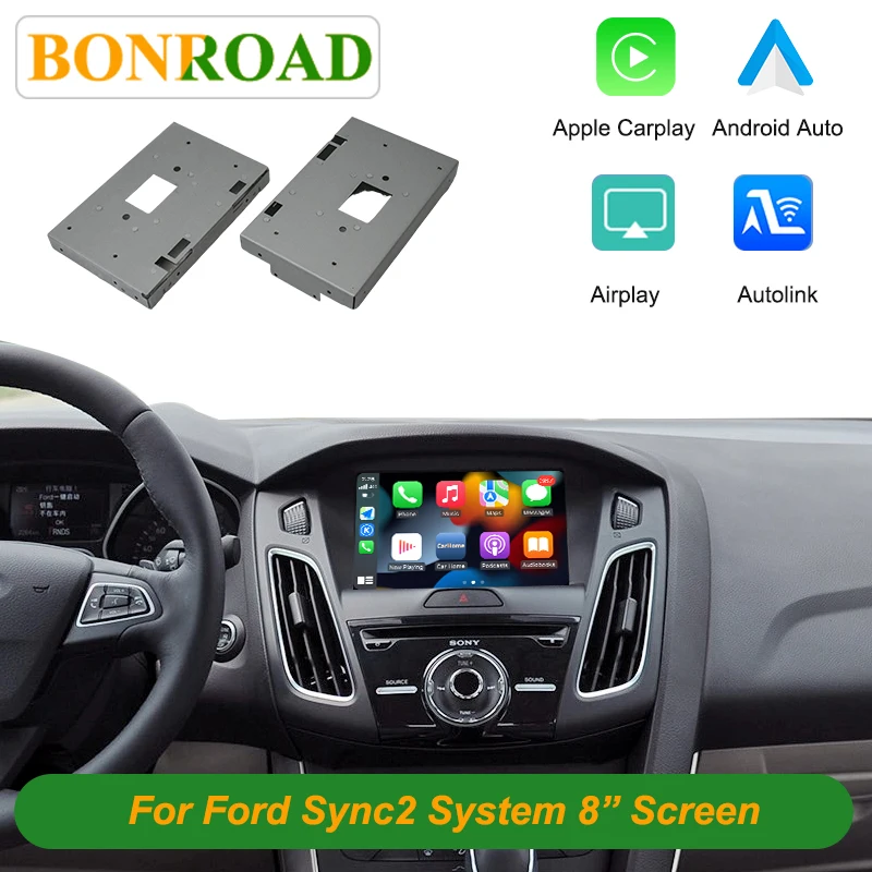 Bonroad Wireless Carplay Android Auto Module Box For Ford Sync2 System Explorer Focus Edge F-150 Taurus Escape 2013-2016 With Bluetooth Autolink