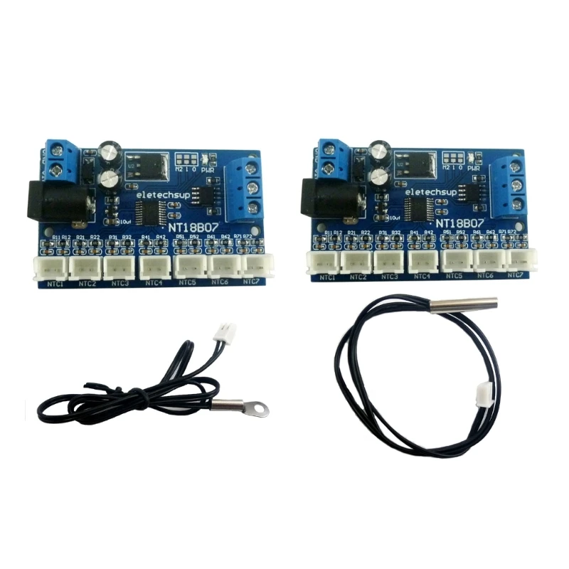 

7CH DC12V RS485 NTC термистор, датчик температуры Modbus Rtu, модуль дистанционного сбора B3950 10K 1% NTC