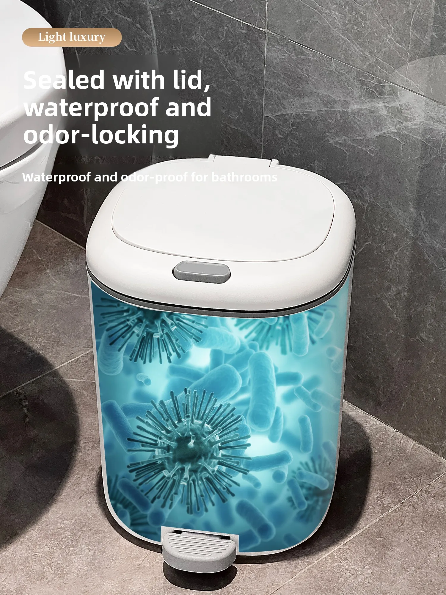 

Ножная педаль Tra Can 2024, новая домашняя кухня, спальня, гостиная, роскошная высококачественная покрытая корзина, привлекательный внешний вид