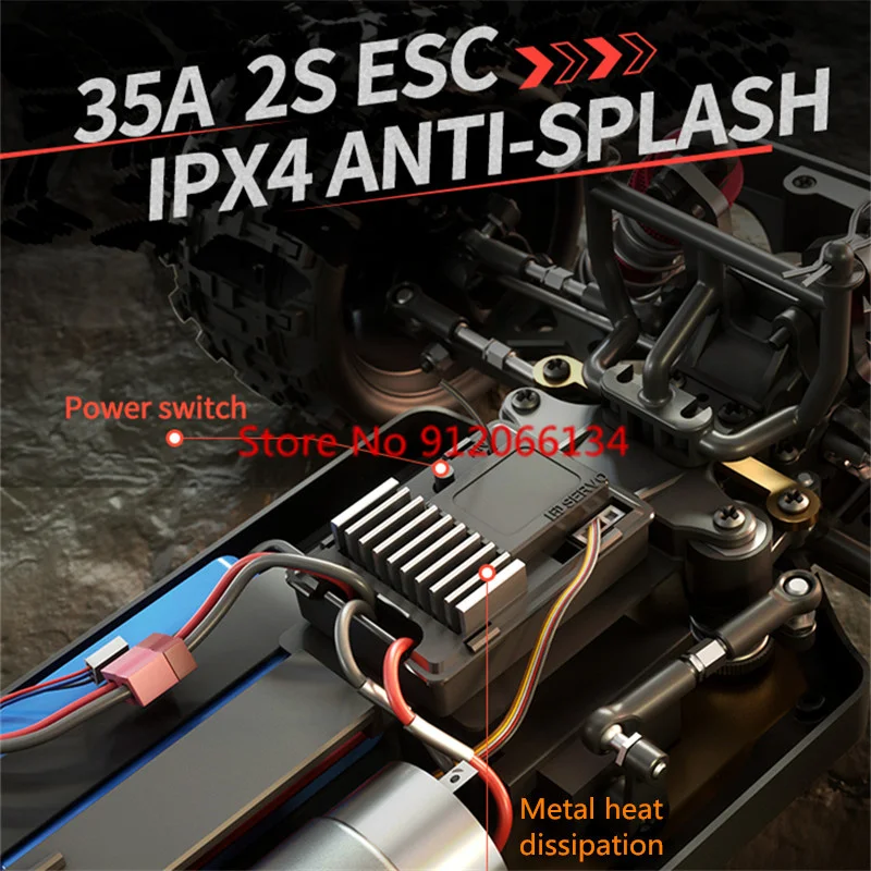 Professional Electric Sports Off-Road RC Drift Racing Car 4WD Metal Shock Absorber Stepless Speed Change Radio Control Truck Car