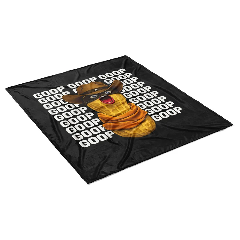 Aertemisi Burnt Peanut Throw Blanket Live By The Goop Funny Meme Cowboy Die By The Goop Soft Fleece Blanket for Couch Bedroom