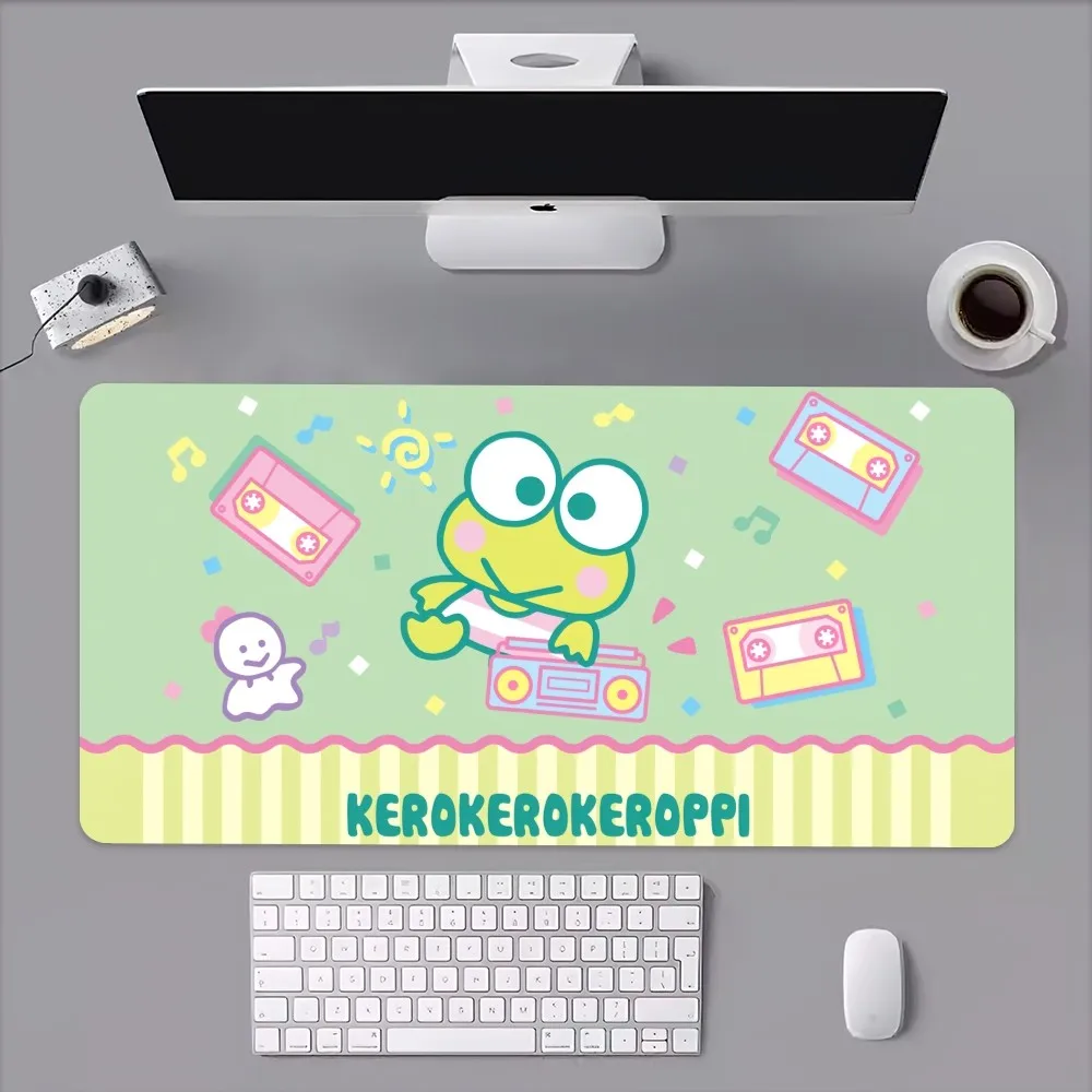 MINISO Sanrio Green KeroKeroKeroppi Cute Mouse Pad Computer Laptop Gaming Office Wrist Guard Non Slip Keyboard Pad