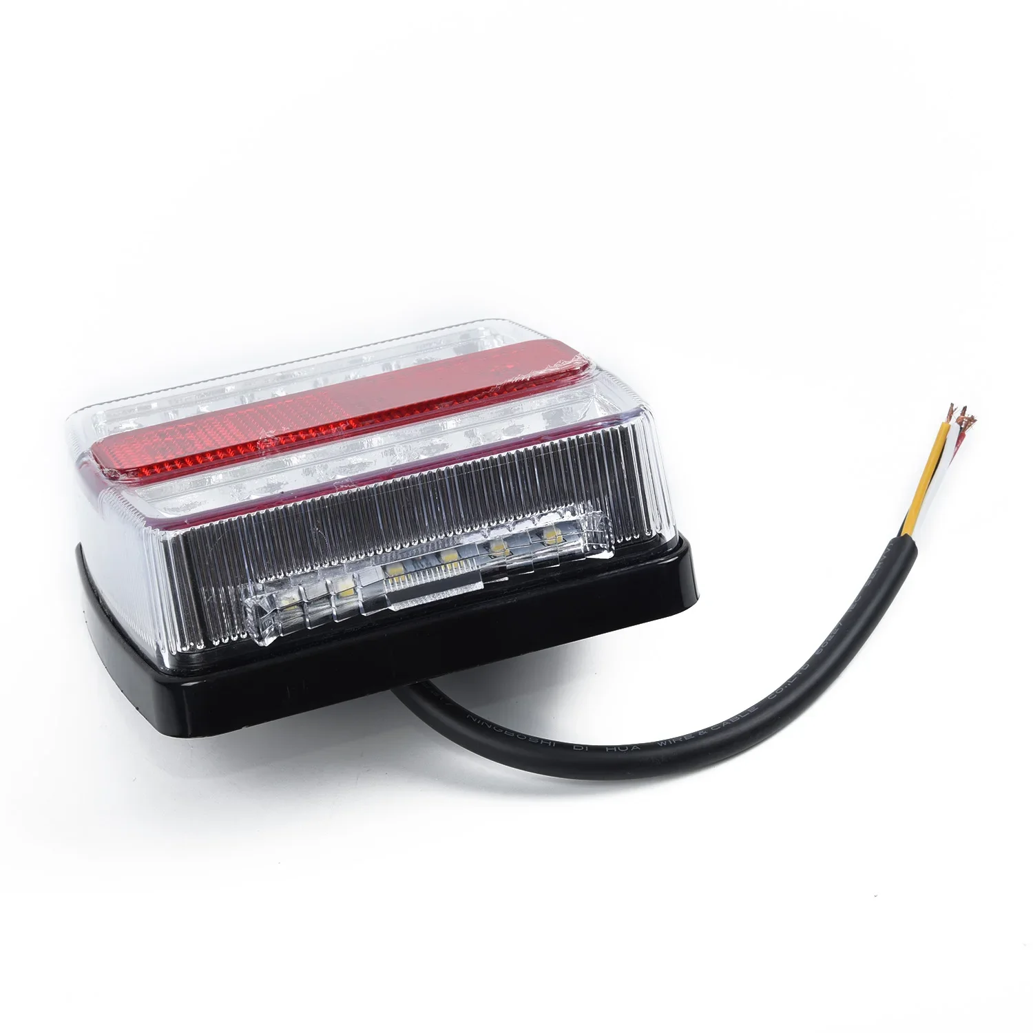 2Pcs Rear LED Submersible Trailer Tail Lights Kit Boat MarkersTruck Waterproof 12V 15LED Campers Trailers Taillights