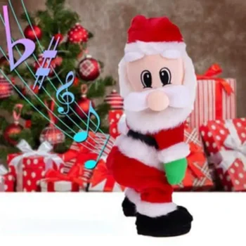 Dancing Santa Claus 14 inch Musical Electric Singing k song Dancing Santa Clause Hip Shake Figure Twisted Hip Toys Electric Toys