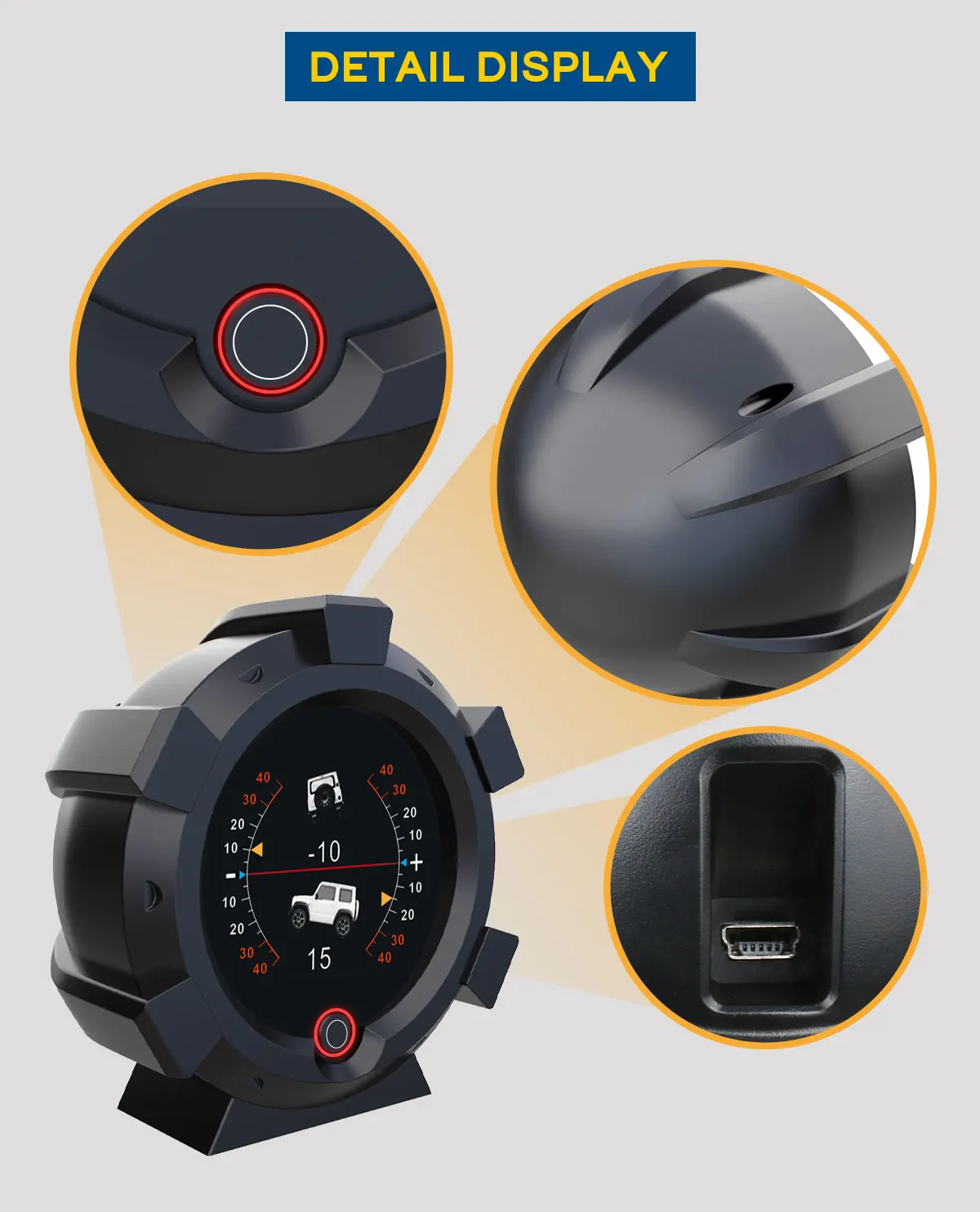 L X95 Wielofunkcyjny GPS Inclinometr Kompas Samochodowy Prędkościomierz PMH KMH Miernik Nachylenia Urządzenie Śledzące