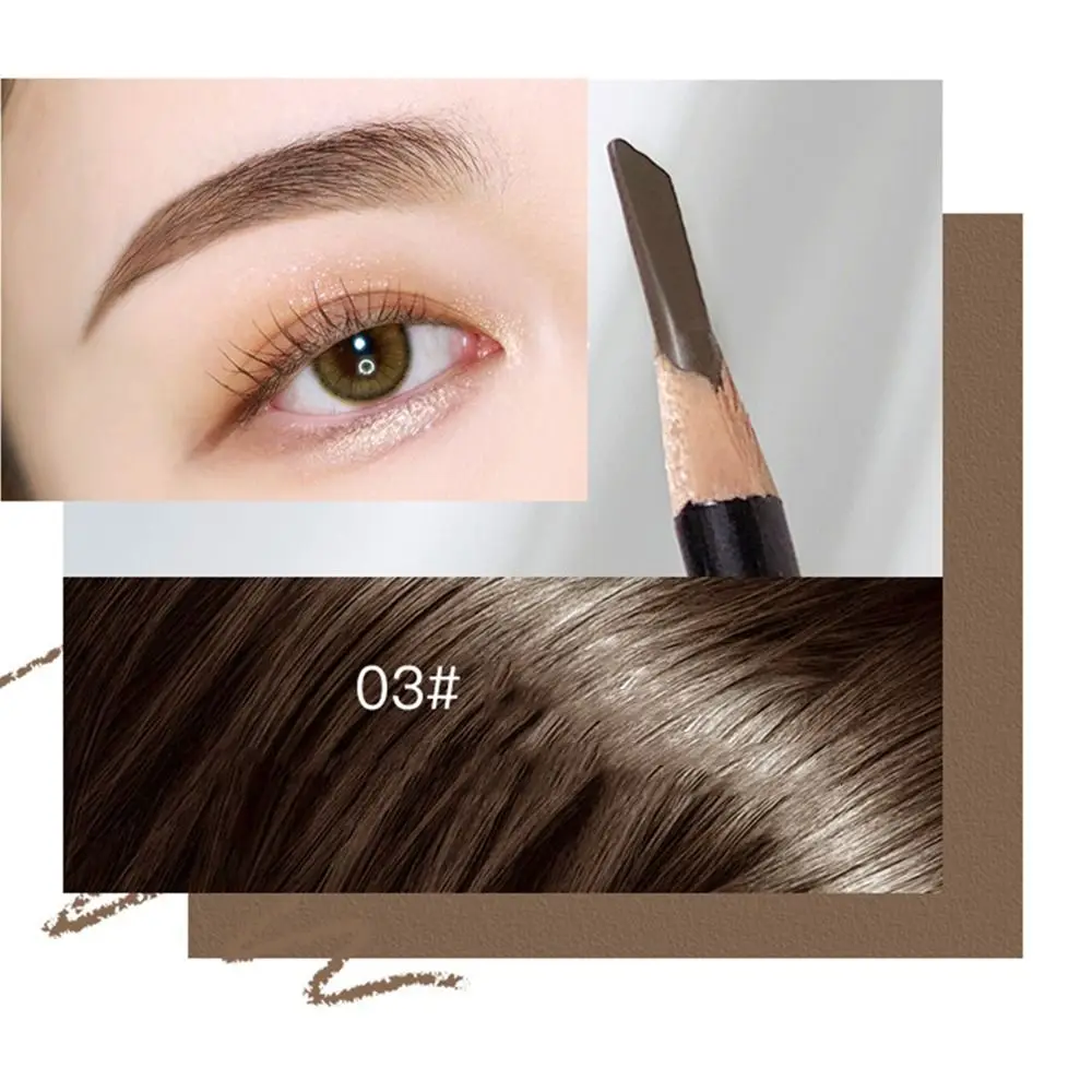 PMU-Stylo de Maquillage en Bois pour Femme, Rehausseur de Sourcils, Outil de Tatouage en Continu, Marqueur de Microblading