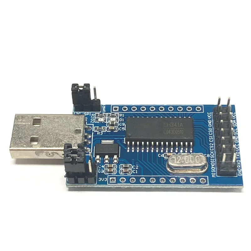 Módulo de placa de lámpara indicadora de funcionamiento integrado, convertidor de puerto paralelo, CH341A, USB a UART, IIC, SPI, I2C