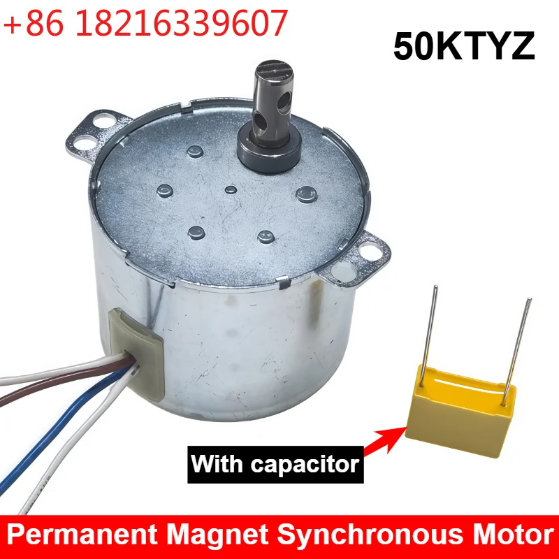 YAO 1pc Single-phase 50KTYZ claw pole permanent magnet synchronous motor 220-240V micro AC deceleration pony up to 6W 50/60Hz