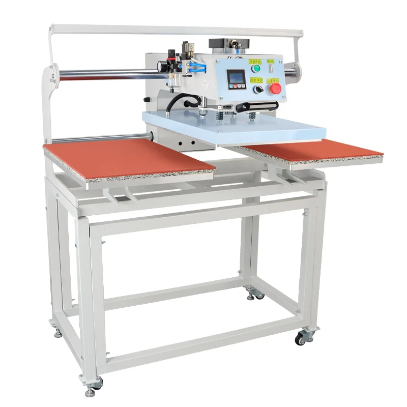 40x60cm Pneumatic Dual Station Heat Press Machine With LCD Control for High-Speed DTF & Sublimation Transfer on T-Shirts