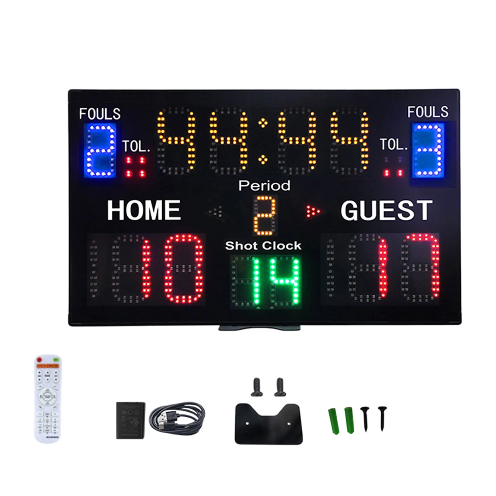 Digital Scoreboard Wall Hanging Portable with Remote Electronic Scoreboard for Volleyball Outdoor Tennis Boxing Basketball Game