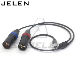 TA5F to double XLR 3pin male for Zaxcom qrx200 audio cable