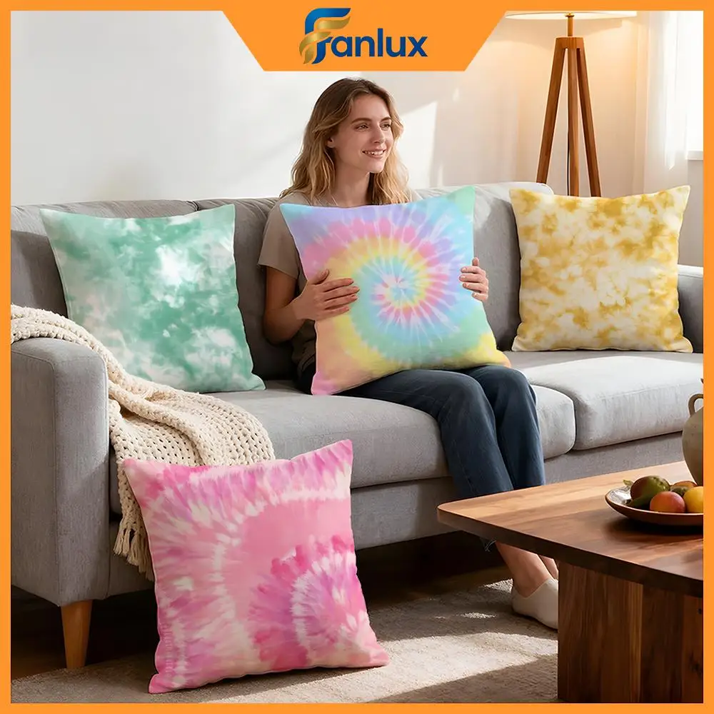 Pattern Tie Dye Pattern Cushion Cover 4Pcs Decorative Covers Soft Cushion Case for Sofa Couch Decor 40x40 45x45 Pillowcases