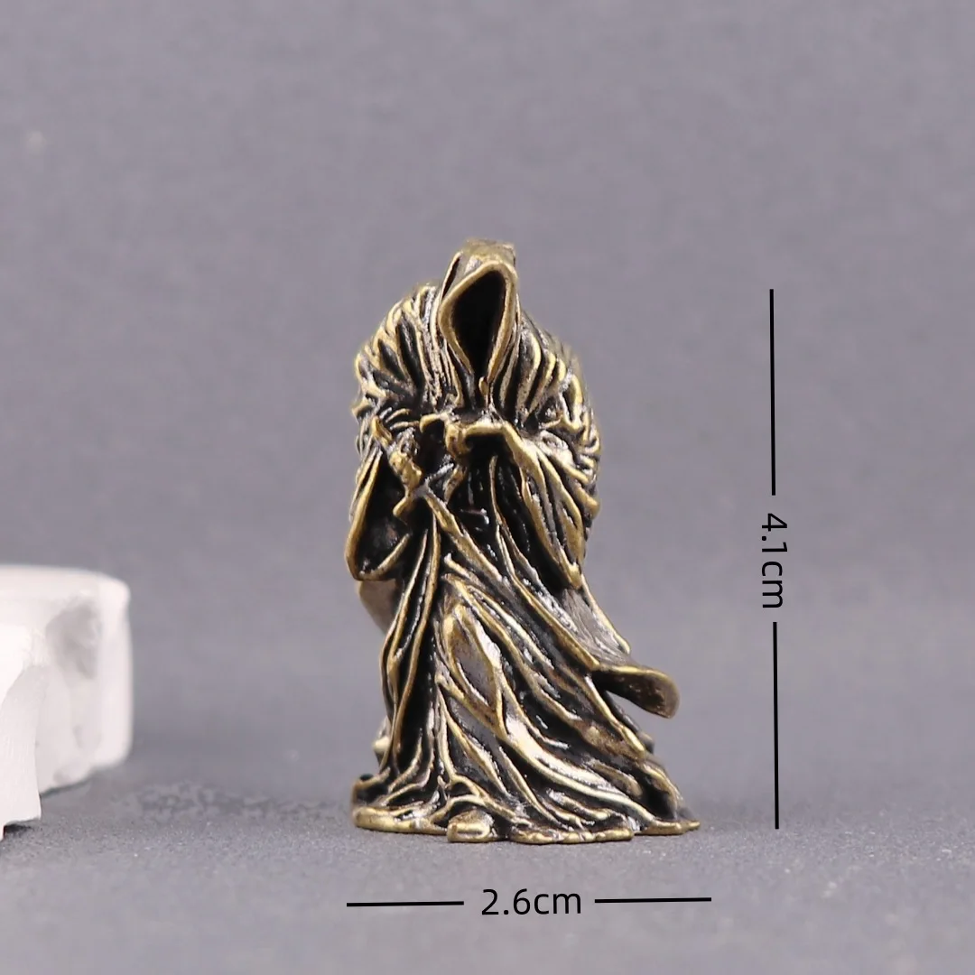 Death Statue Black Robe Action Figures Miniature Punk Horror Statue Desktop Ornament Halloween Decor