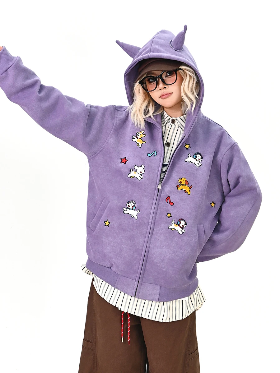 ルーズレディースパーカーカーディガン韓国スタイル春の新ファッ - Streetwear Brand Hoodies のレビューと価格