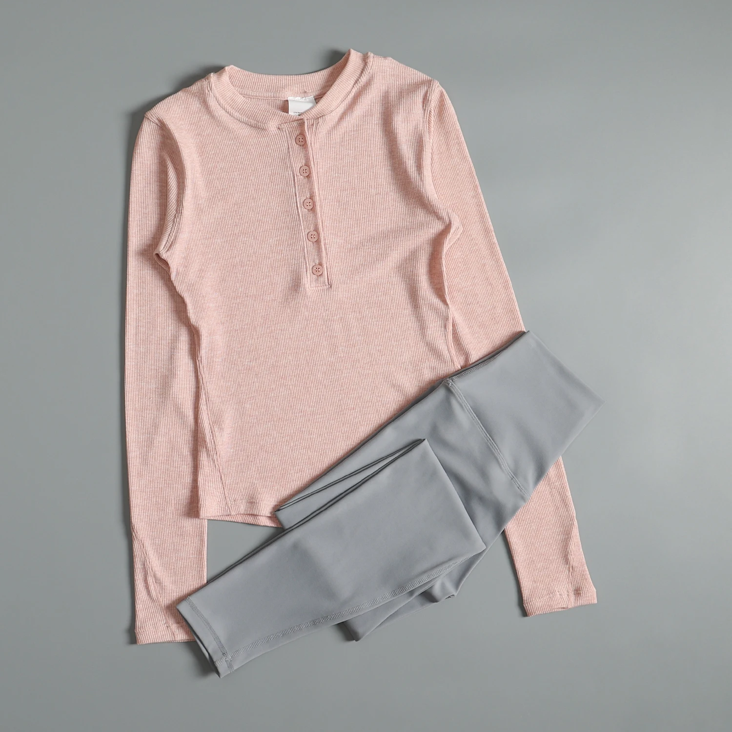 秋の女性用ランニングトレーニングスーツ スリムフィット ピラティス スポーツ 長袖ズボン プロスポーツフィットネススーツ