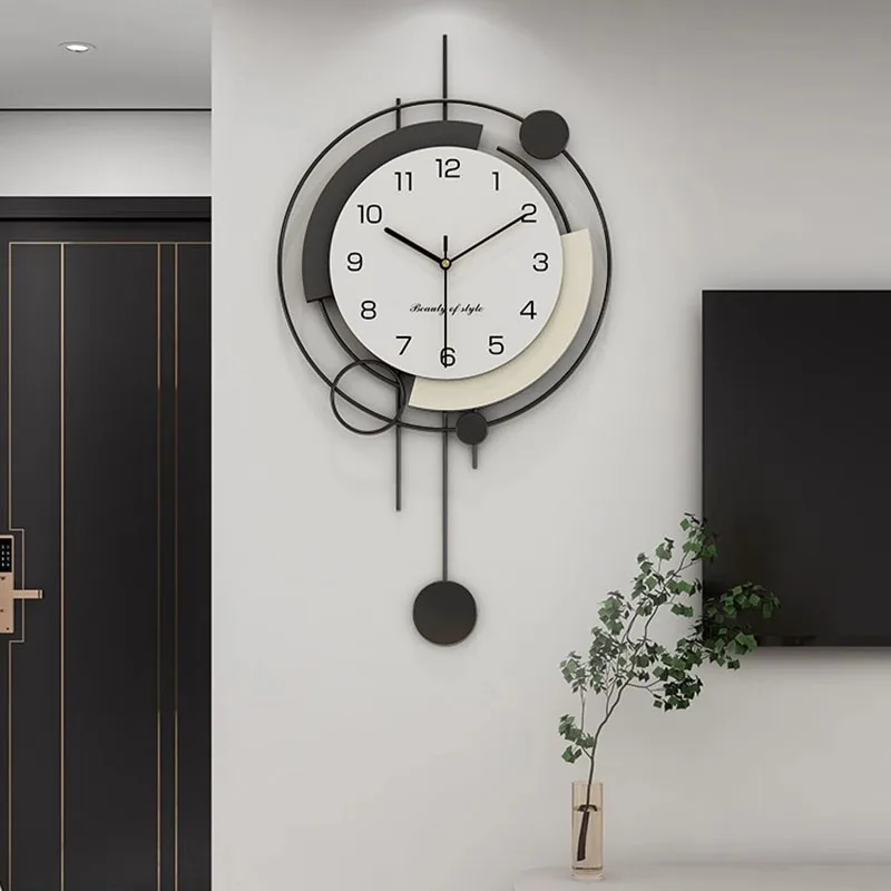 

Aesthetic Luxury Wall Clocks Living Room Creative Silent Minimalist Wall Watch Art Mural Nordic Reloj De Pared Home Decoration