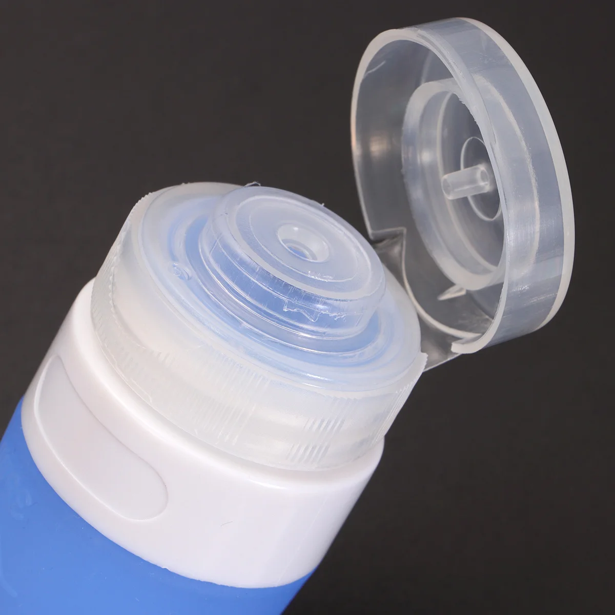 4 Stück 38 ml Silikonflasche, tragbare Reisebehälter, auslaufsicher, für Make-up, Lotion, Shampoo, Aufbewahrung, Rosa, Grün, Weiß, Blau