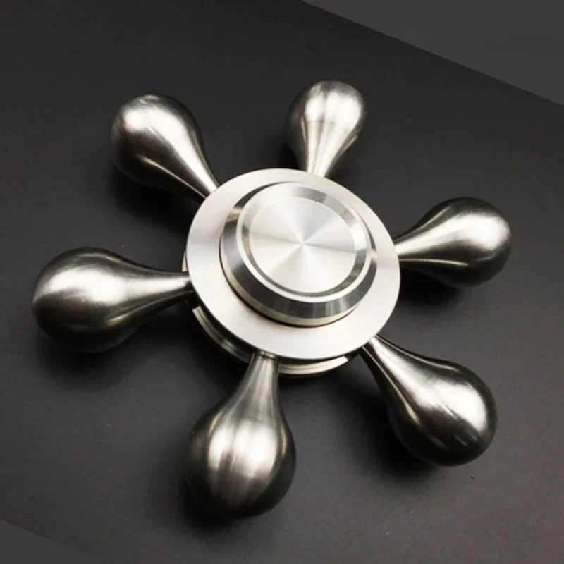 Stainless Steel EDC Fidget Spinner Toy Metal Spinning Top Tip Stress Relief Pocket Toy Gyroscope Men Novelty Toy Christmas Gift