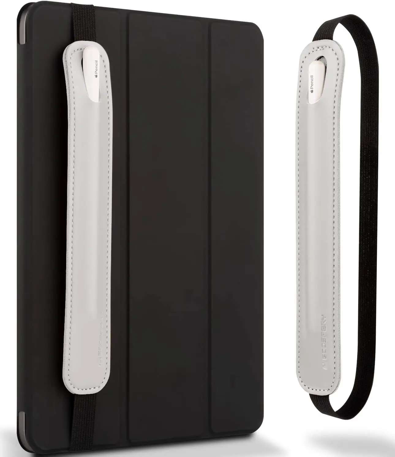 Pencil Holder Compatible with Apple Pencil Sling Sleeve PU Leather Pouch Case Pocket Accessories Elastic Band Notebook/Tablets