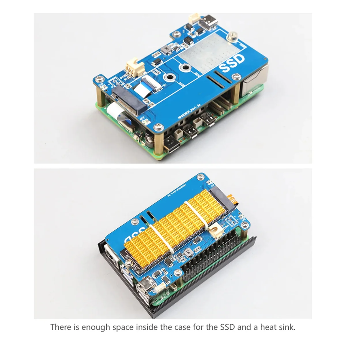 MPS2280P PCIE M.2 NVME SSD HAT for Raspberry Pi 5 Support 2280 2230 2242 Gen 3 Expansion