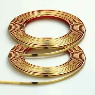 

2 Rolls PVC Wall Trim Flexible Molding Peel Stick Mirror Frame Border Decorative Edge Strip Durable Tear Resistant