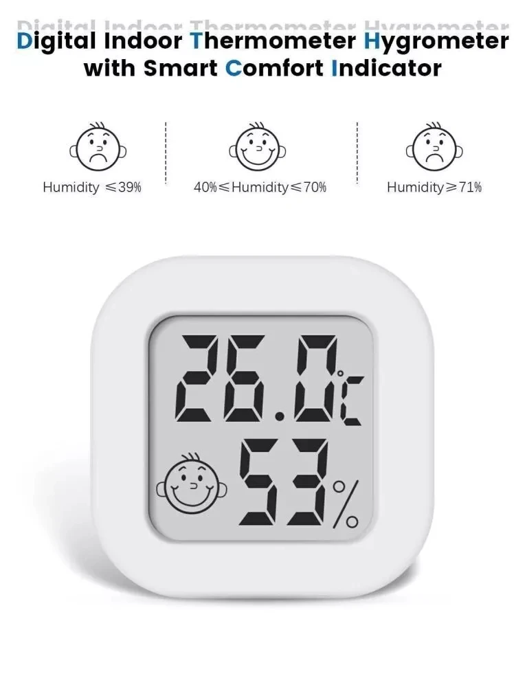 5pcs Digital Hygrometer Mini Thermometer Humidity Temperature Meter Slim Small