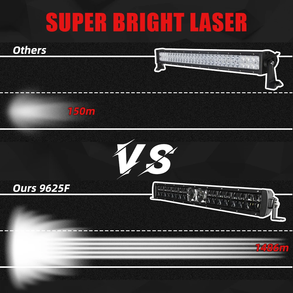 0sram P8D Chip 32'' inch Laser led offroad light bar ATV UTV SUV TRUCK Laser led light bar 42inch