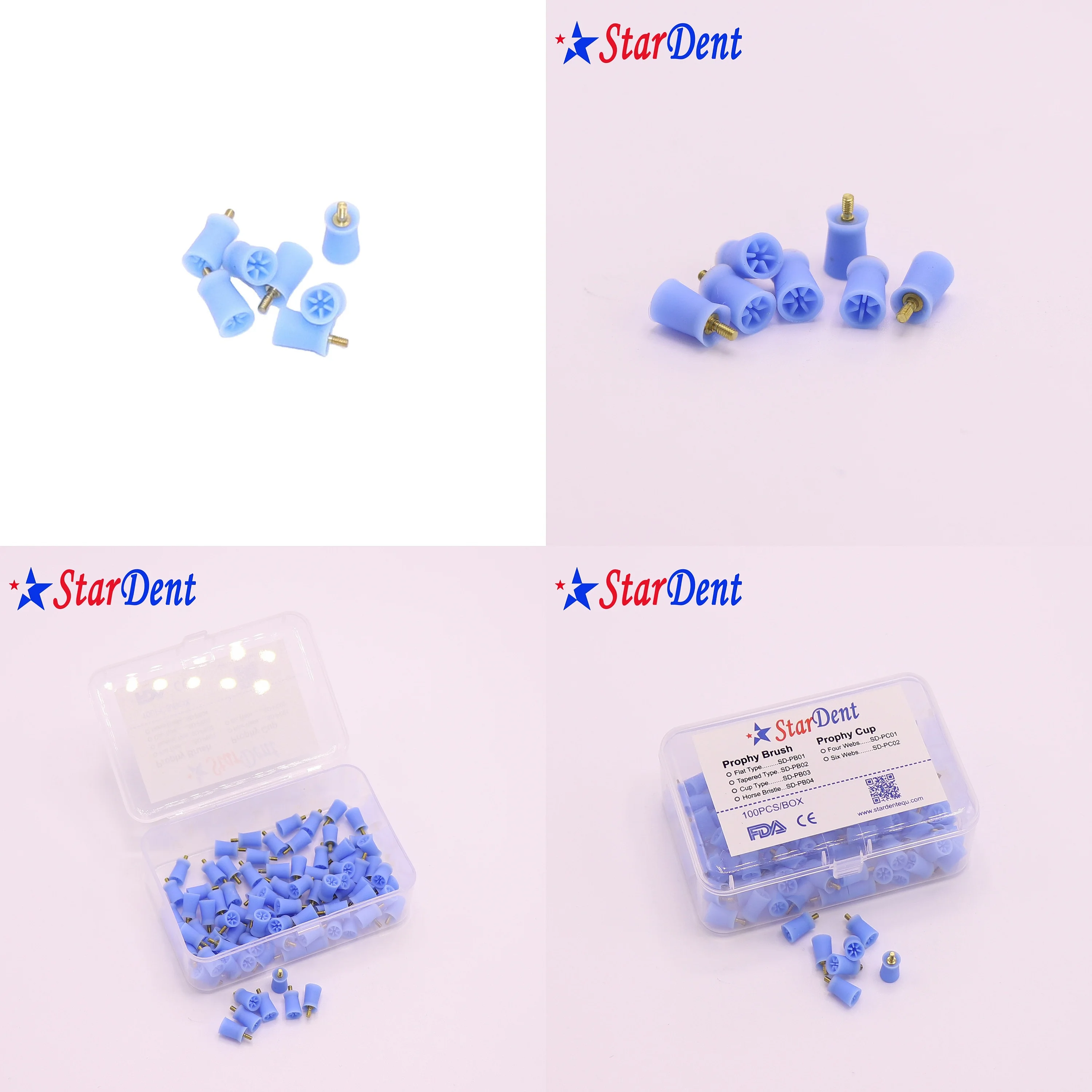 Disposable Dentals Polishing Cup Silicone Prophy Teeth Whitening 100pcs