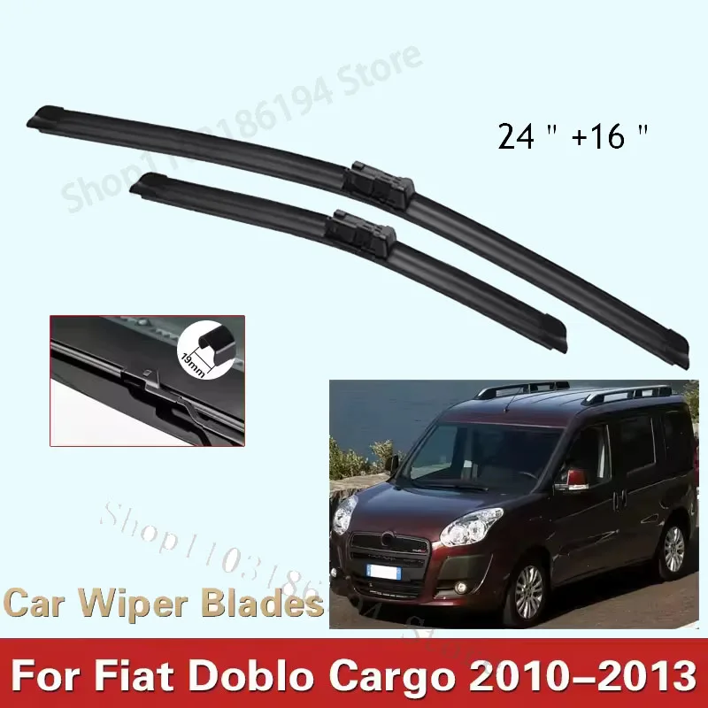 

Car Wiper Blade For Fiat Doblo Cargo 24"+16" 2010-2013 Auto Windscreen Windshield Wipers Blades Window Wash Fit Push Button Arm