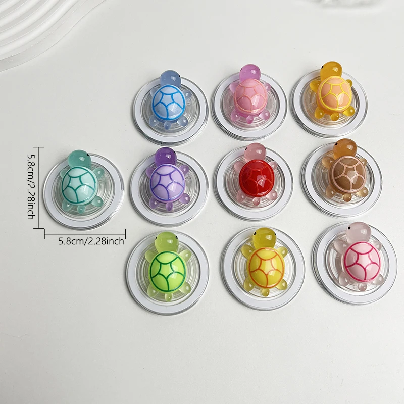 1PC Glow-in-the-Dark Schildkröte Telefon Halter Mini Harz Schildkröte Für Magsafe IPhone Mac Samsung Sicher ring Finger Expanding Stand