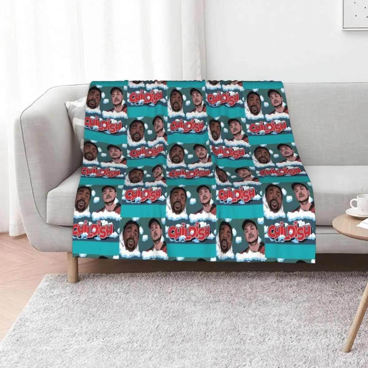 CHILDISH TGFBRO Throw Blanket Flannel Vintage For Baby Thermal Sofas funny gift Blankets