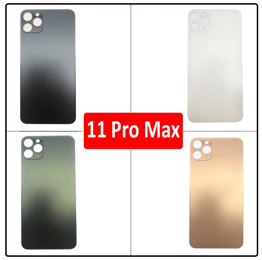 Big Hole NEW Replacement For IPhone 11 Pro Max Battery Cover Rear Door Glass Back Housing Case with Adhesive