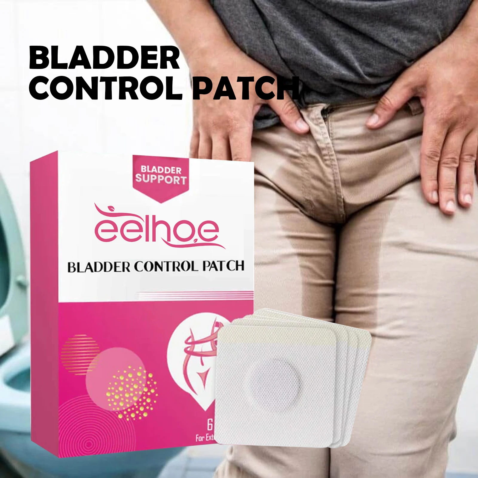 Women's urine leakage care patch to prevent urinary incontinence and frequent urination, postpartum bladder repair control patch