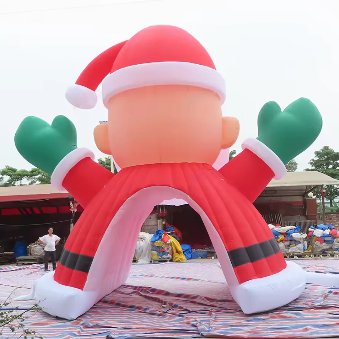 ซานตาคลอสเป่าลมขนาดยักษ์ ซานตาคลอส นักบุญนิค ตกแต่งคริสต์มาสสำหรับงานปาร์ตี้ ห้างสรรพสินค้า ลานบ้าน งานเฉลิมฉลอง ตกแต่งขบวนพาเหรด