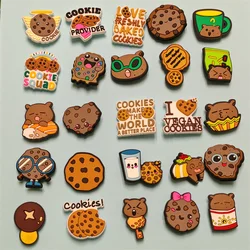 1-25PCS Food Cookie Provider PVC Shoe Charms Buckle Decoration for Bands Clog Sandals Shoes Accessories Kid Holiday Present
