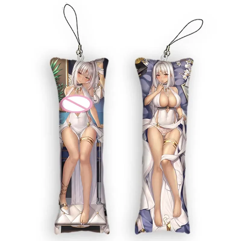 

Azur Lane USS Massachusetts Mini Dakimakura Keychain Anime Double-Sided Printed Small Pillow Pendant Cute Cartoon Decor Adult