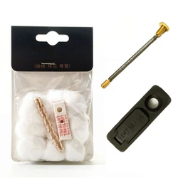 Parafuso de mola metálica para isqueiro Zippo, economia de óleo, borracha selagem inferior, Wicks Cotton Felt Set, Upgrade Repair Part