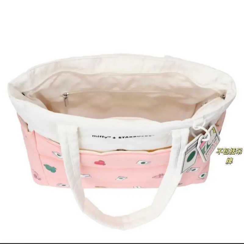 Miffy Makeup Bag Kawaii Cartoon New Miffy Rabbit Pink Dopamine Shoulder Bag Makeup Bag Girl Birthday Gift view 2