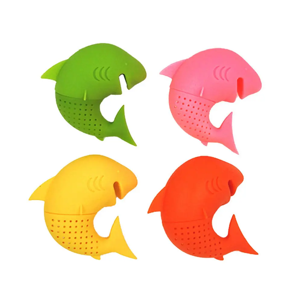 Silicone Tea Diffuser Makers Fine Mesh Strainer Creative Accessories Loose Shark Filter