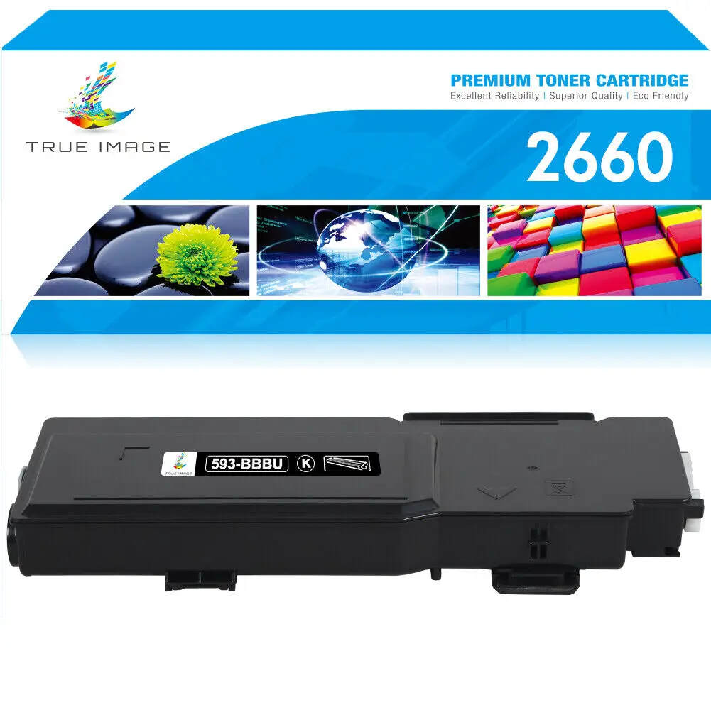 1 Pack 593-BBBU Black Toner Compatible for Dell C2660dn C2665dnf C2660 C2665