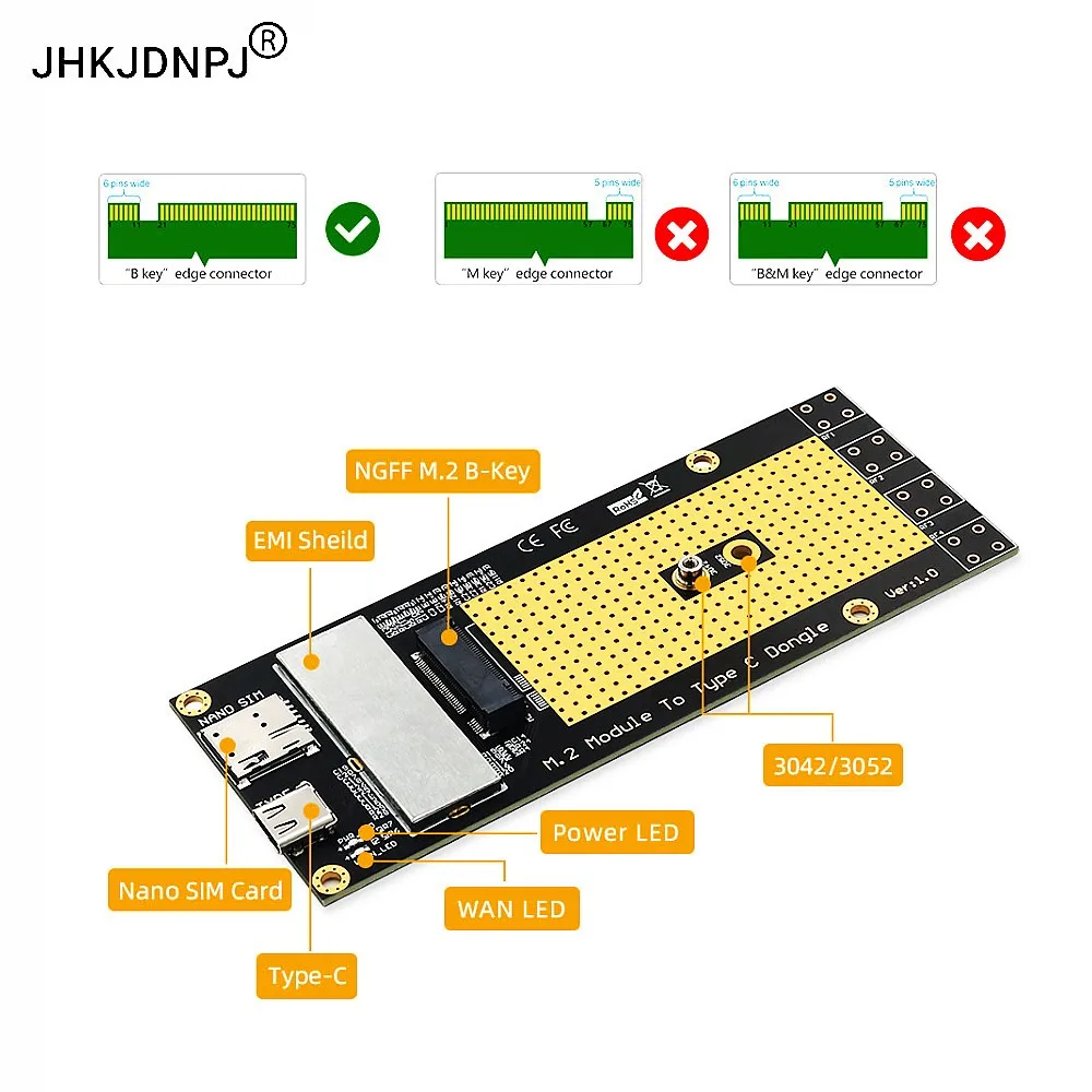 adaptador-de-modulo-ngff-m2-3g-4g-5g-a-tipo-c-usb-30-para-modulo-rm500q-rm500u-gm800-sim8200