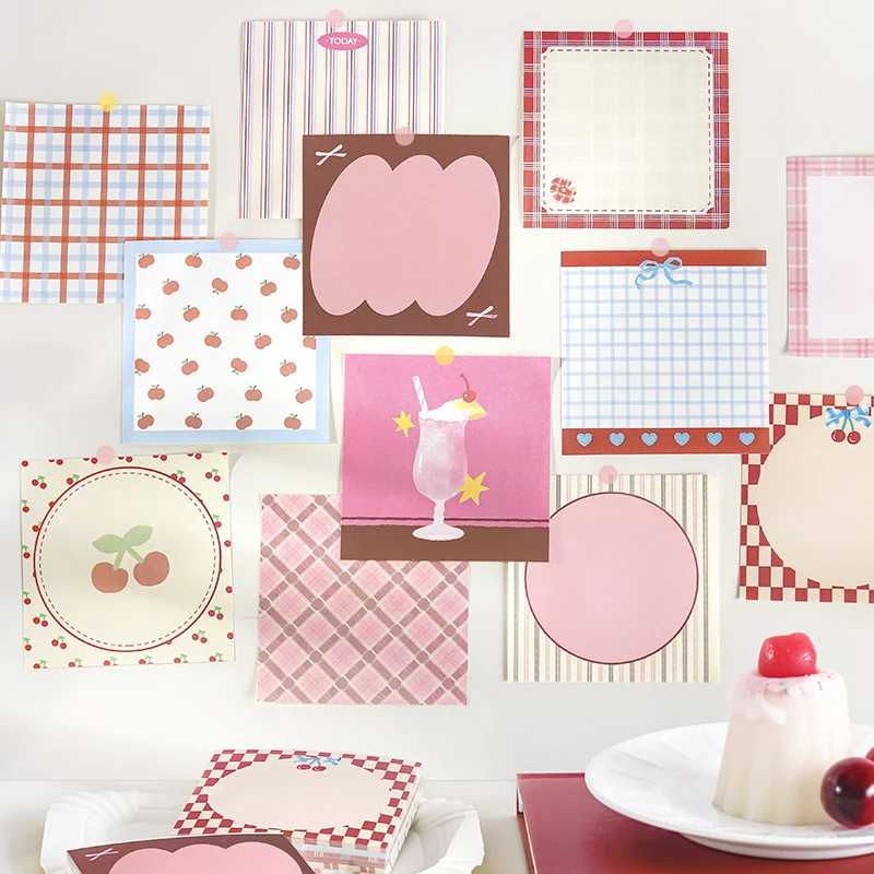 120sheets Retro Lines Grid Texture Message Notes Material Paper School Office Supplies DIY Scrapbook Handmade Craft Paper